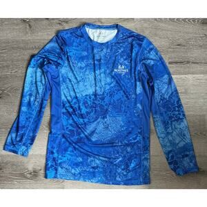 Realtree Fishing Blue Water Long Sleeve T Shirt Men's Small‎